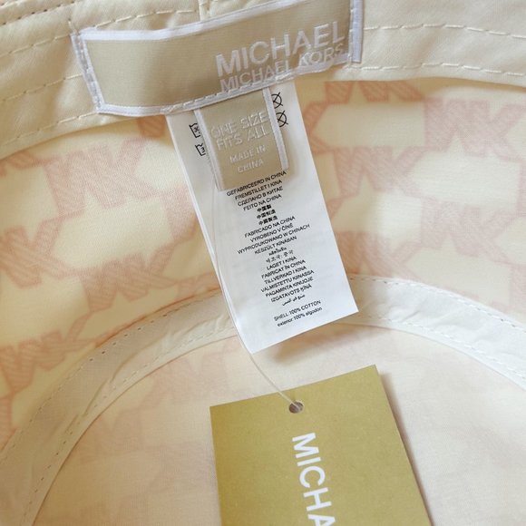 Michael Kors Bucket Hat MK Signature Tea Rose Multi - Picture 3 of 4